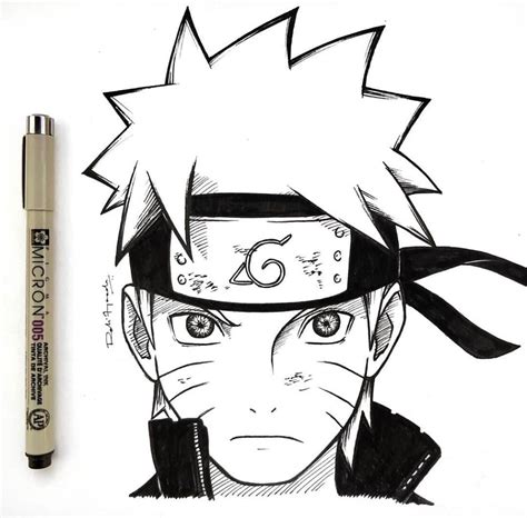 Naruto Japanese Ink Drawing Narutoow