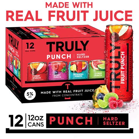 Truly Hard Seltzer Punch Variety Pack 12 Pack 12 Fl Oz Can