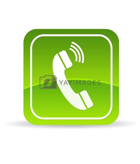 Green Phone Icon By Kbuntu Vectors And Illustrations With Unlimited