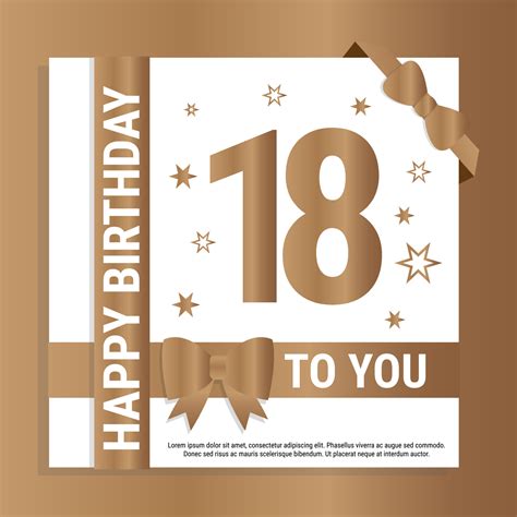 Happy 18th Birthday Gold Numerals And Glittering Gold Ribbons Festive