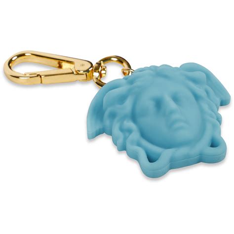 Versace Medusa Head Keychain In Turquoise Bambinifashioncom