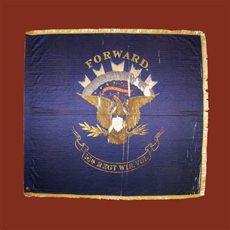 16th Wisconsin Infantry And Their Flag Wisconsins Civil