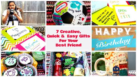 Find thoughtful birthday gift ideas for girlfriend such as bedside smartphone vase, personalized photo canvas print, romantic personalized picture frames. 7 Creative, Quick, & Easy Gifts For Your Best Friend - YouTube
