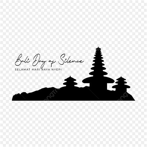 Silence Day Vector Art Png Happy Silence S Day Of Bali Flat Design With Black Colour Pray