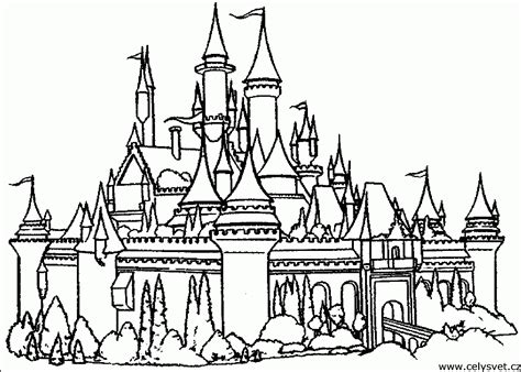 Disney Castle Coloring Pages Printable Coloring Home