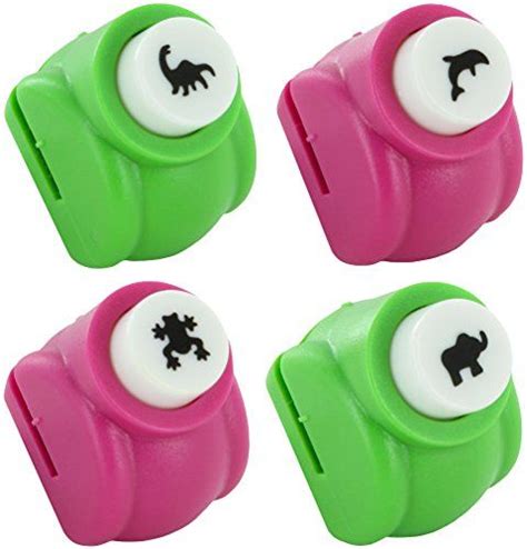 Paper Punch Shapes Animals Dinosaur Frog Elephant Whale Set Of 4