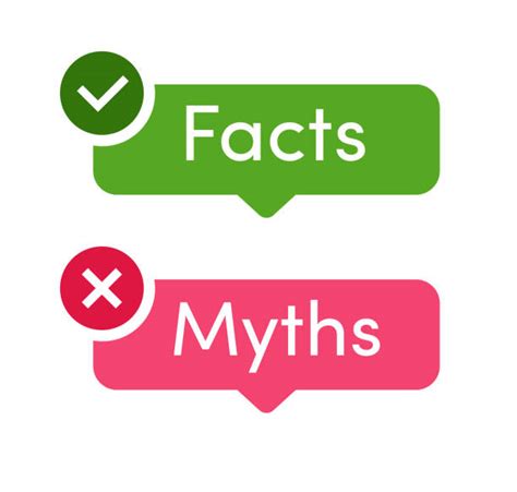 60 Myth Vs Fact Infographic Illustrations Royalty Free Vector