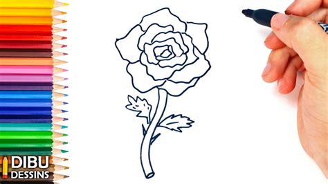 Comment Dessiner Une Belle Rose Dessin De Rose Youtube