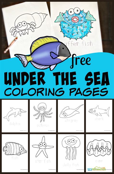 Sea Creatures Coloring Pages Home Design Ideas