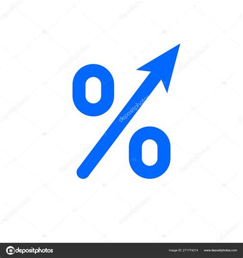 Profit High Growth Arrow And Percent Icon Vector Gdp Profit Increase