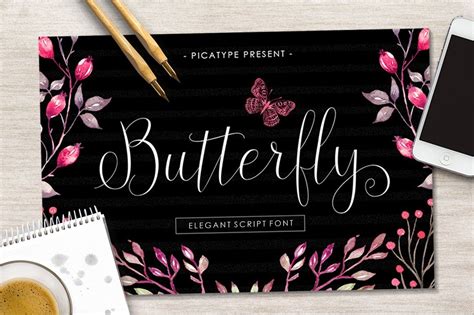 Butterfly Script Free Script Fonts Script Fonts Calligraphy Design