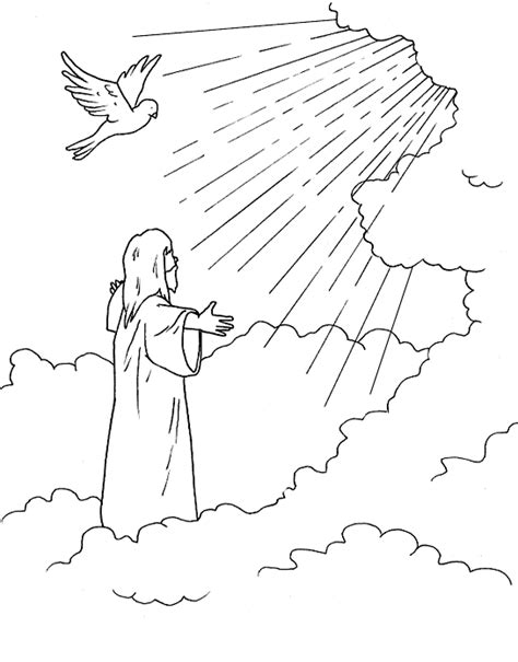 Printable Jesus Ascending To Heaven Craft