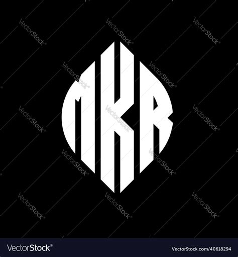 Mkr Circle Letter Logo Design With Circle Vector Image