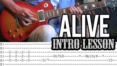 Pearl Jam Alive Intro Guitar Lesson With Tab Youtube