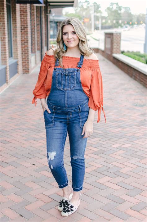 Spring Overalls Outfit Overalls And Off Shoulder Top By Lauren M