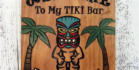Tiki Bar Sign Custom Beach Or Pool Side Decor B107