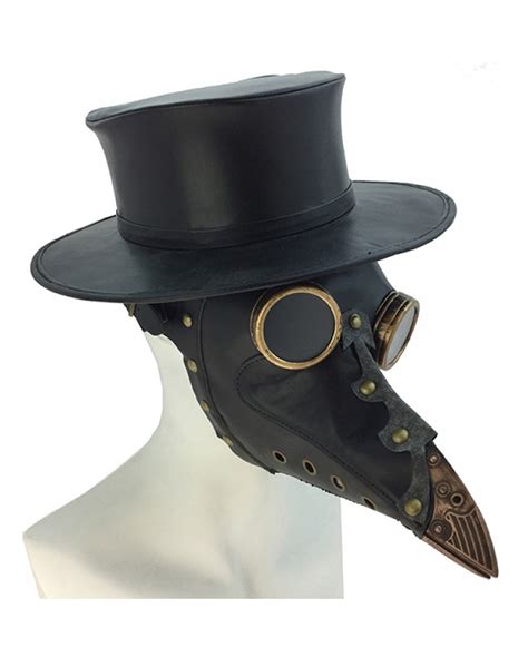 Funny Latex Steampunk Plague Doctor Bird Mask Cosplay Long Nose