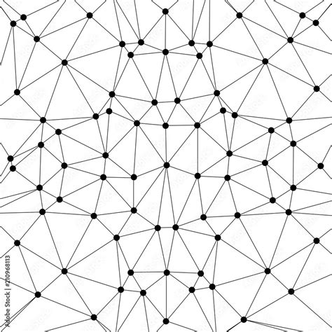 Connect Lines And Dots Vector Technology Background Black And White