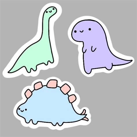 Dino Sticker Pack Etsy Stickers Kawaii Preppy Stickers Cute Laptop