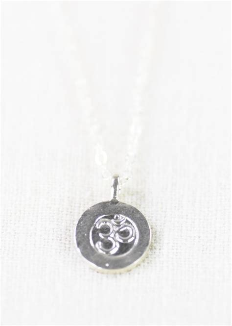 Silver Om Necklace With Images Om Necklace Silver Om Necklace