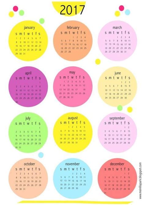 9 Of The Best Free Printable Calendars 2017 Productivity Tips Vrogue