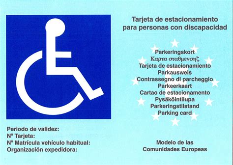 Tarjeta De Aparcamiento Para Personas Con Discapacidad Blog Park4dis