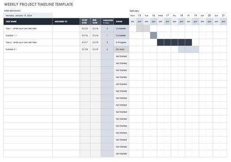 Free Project Timeline Templates Multiple Formats Smartsheet