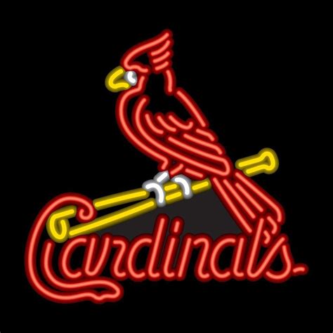St Louis Cardinals Logo Neon Sign St Louis Cardinals Baseball