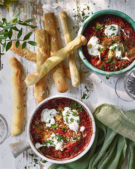Baked Nduja And Burrata Dip With Olive Breadsticks Recipe Delicious