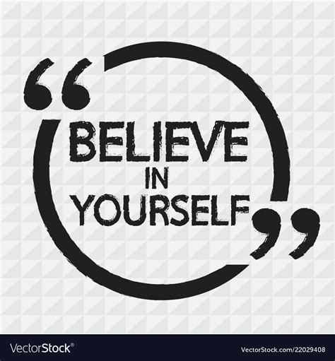 Believe In Yourself Lettering Design Royalty Free Vector