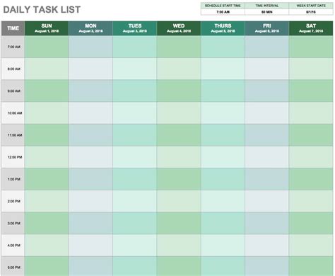 Monthly Task Calendar Template 6 Excel Project Calendar Template
