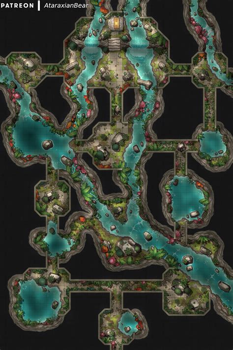 The Great Jungle Dungeon 40x60 Map Art Rdnd