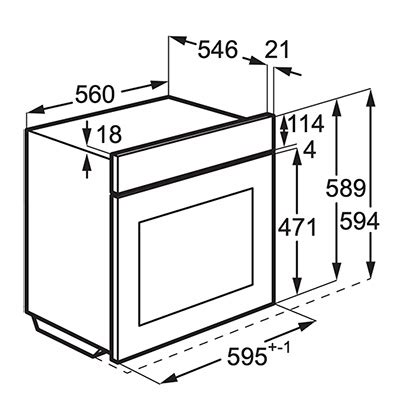 59.5 x 59.6 x 54,8 cm. 7 Meilleurs Fours Encastrables à Choisir en 2020