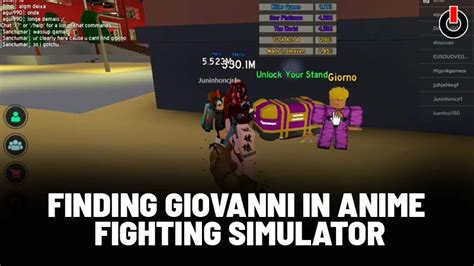 Where To Find Giovanni In Anime Fighting Simulator In 2021 Giovanni