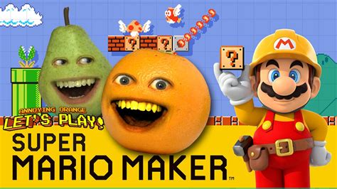 Annoying Orange And Pear Plays Super Mario Maker Thunderwear Youtube