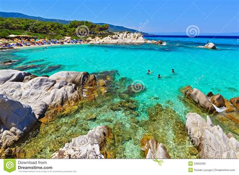 Wonderful Sea Lagoon With Clear Turquoise Water Mountains And Greenery
