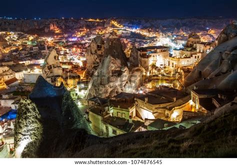Beautiful View Goreme Cappadocia Turkey Night Stock Photo 1074876545