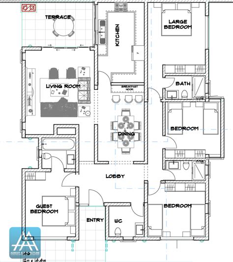 4 Bedroom Bungalow Floor Plan Design Floor Roma