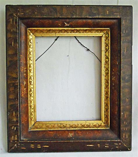 Victorian Antique Frame Faux Painted Gilded Insert Fancy 13x16 8 14