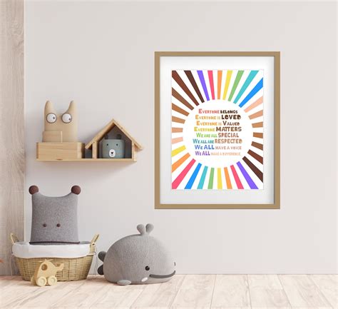 Classroom Signs Diversity Wall Art Diversity Poster All Are Etsy
