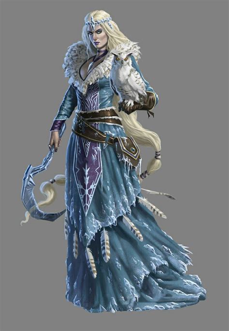 Female Ice Witch Pathfinder Pfrpg Dnd Dandd D20 Fantasy Fantasy Art