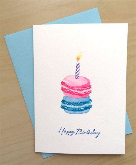 Hand Painted Card 5x7 Watercolor Birthday Card Original Etsy
