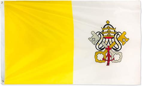 Danf Vatican Flag 3ftx5ft State Of Vatican City National Flags Polyester With Brass