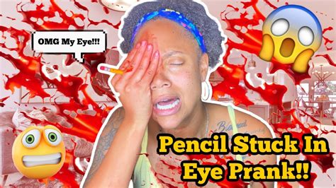 Pencil Stuck In Eye Prank On My Girlfriend Shouldnt Have Did This