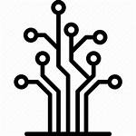 Circuit Tree Network Semiconductor Icon Electronic Hardware