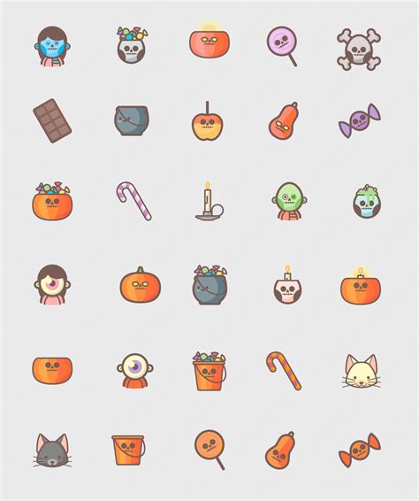 Halloween Icons Pack 30 Cute Assets Bypeople