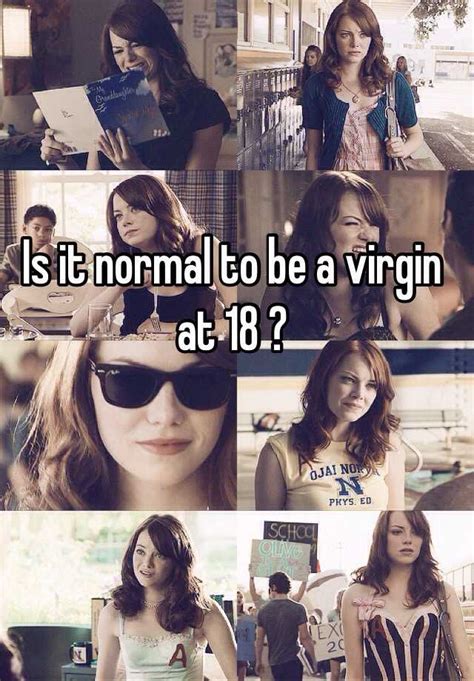 is it normal to be a virgin at 18