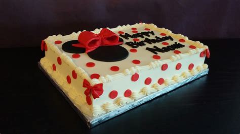 Minnie Mouse Birthday Sheet Cake Created By Tabitha Rodriguez Of Tabi S Custom Creations