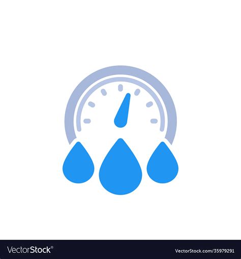 Water Consumption Icon On White Royalty Free Vector Image