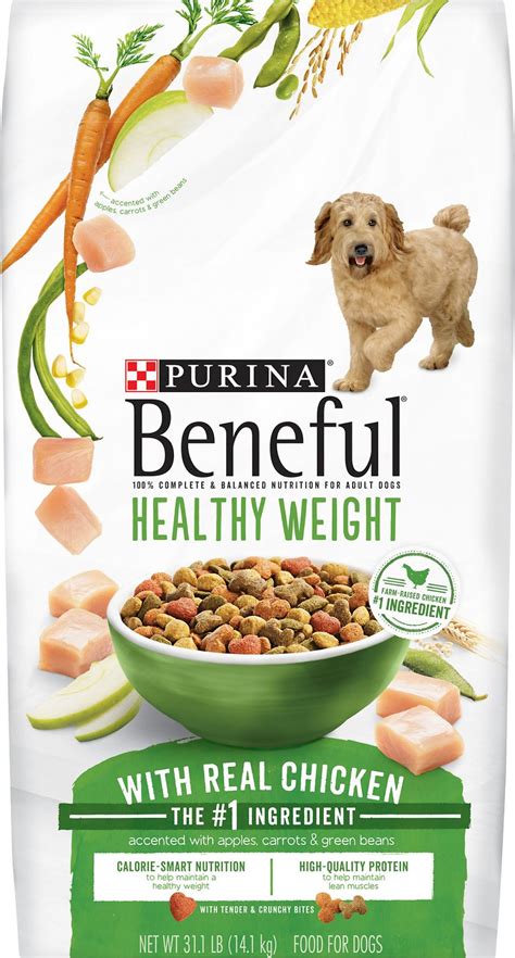 Gradually add more beneful originals and less of the previous food to your dog's dish each day until the changeover is complete. Purina Beneful Healthy Weight with Real Chicken Dry Dog ...
